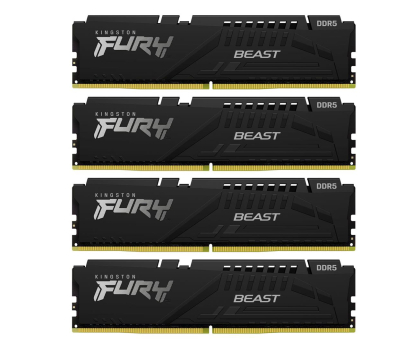 Pamięć RAM KINGSTON DDR5 Fury Beast 128GB(4*32GB)/5600 CL40 czarna KF556C40BBK4-128